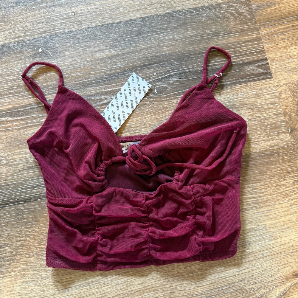 Urban Outfitters cropped slip top with cutout